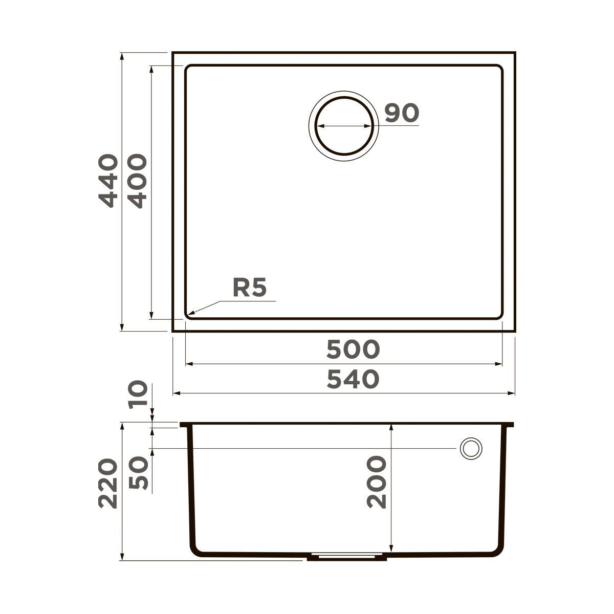 Мойка кухонная Omoikiri Bosen 54-U SA 4993163 Tetogranit, бежевый